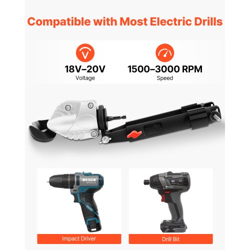 Metal ShearCutter Drill Attachment Sheet Metal Cutter with 360Degree