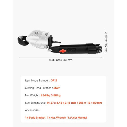 Metal ShearCutter Drill Attachment Sheet Metal Cutter with 360Degree