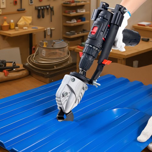Metal ShearCutter Drill Attachment Sheet Metal Cutter with 360Degree