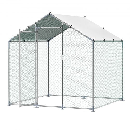 Metal Chicken Coop 656x656x656ft Large Walkin Chicken Runs with Cover