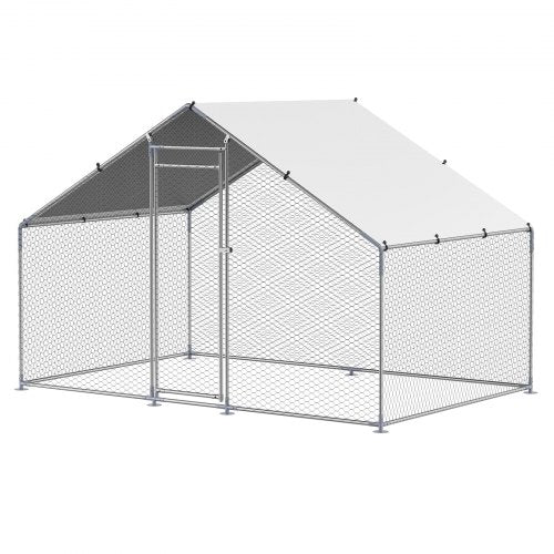 Metal Chicken Coop 98x65x65ft Large Walkin Chicken Runs with Cover