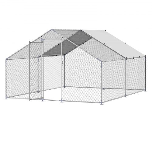 Metal Chicken Coop 98x131x65 ft Large Walkin Chicken Runs with Cover