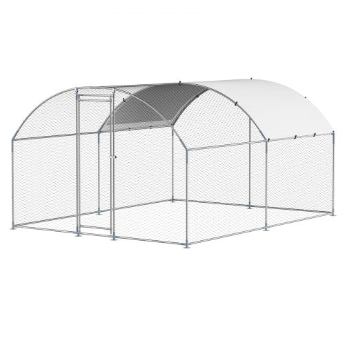 Metal Chicken Coop 98x131x65 ft Large Walkin Chicken Runs with Cover