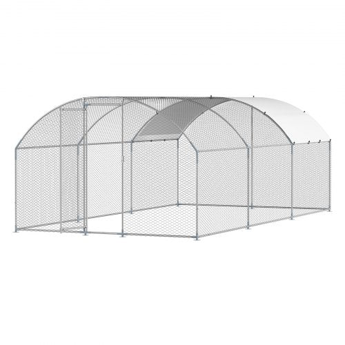Metal Chicken Coop 98x193x65 ft Large Walkin Chicken Runs with Cover