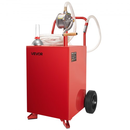 20 Gallon Fuel Caddy Gasoline Diesel Fuel Tank with Manual Transfer Pump