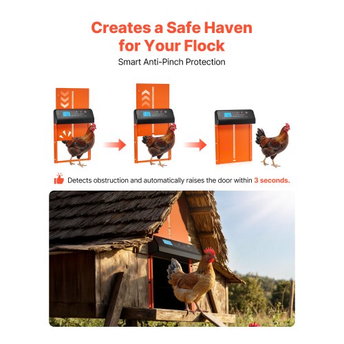Automatic Chicken Coop Door Battery Powered Chicken Coop Door with Timer