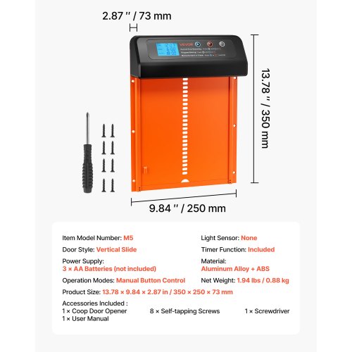 Automatic Chicken Coop Door Battery Powered Chicken Coop Door with Timer