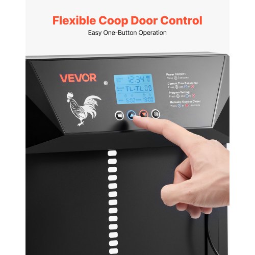 Automatic Chicken Coop Door DC Battery Powered Chicken Door with LCD