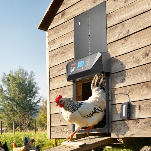 Automatic Chicken Coop Door DC Battery Powered Chicken Door with LCD