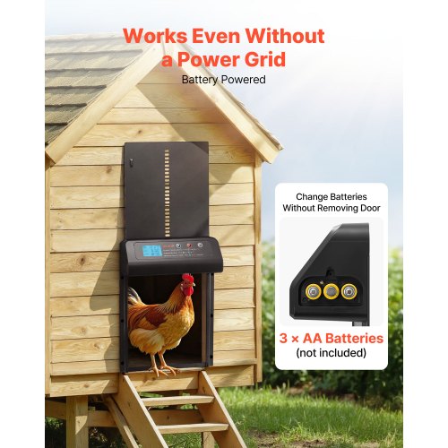 Automatic Chicken Coop Door Battery Powered Chicken Coop Door with Timer 1