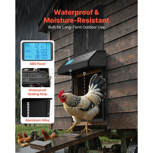 Automatic Chicken Coop Door Battery Powered Chicken Coop Door with Timer 1