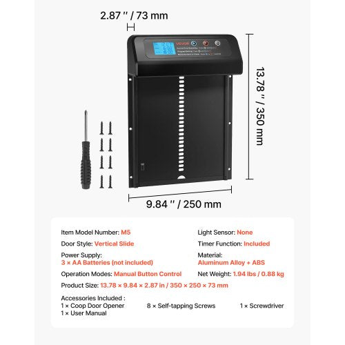 Automatic Chicken Coop Door Battery Powered Chicken Coop Door with Timer 1