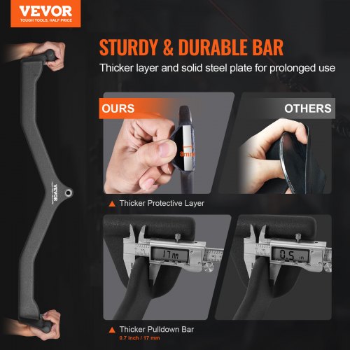 LAT Pulldown Attachment Cable Machine Rowing Vbar Attachment Tricep Pull