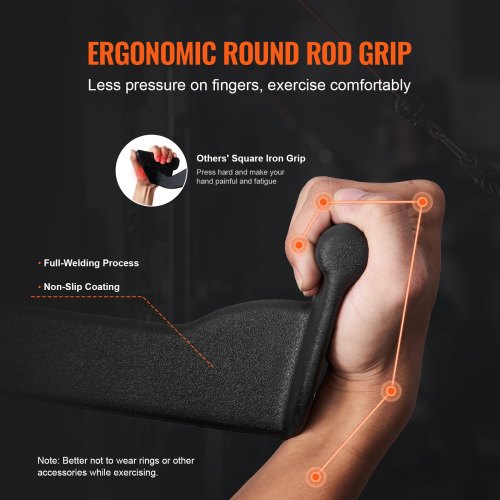 LAT Pulldown Attachment Cable Machine Rowing Vbar Attachment Tricep Pull