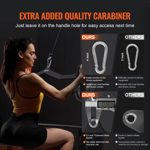 LAT Pulldown Attachment Cable Machine Rowing Vbar Attachment Tricep Pull