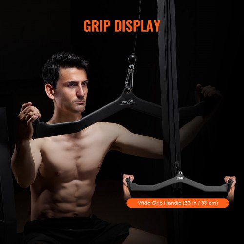 LAT Pulldown Attachment Cable Machine Rowing Vbar Attachment Tricep Pull
