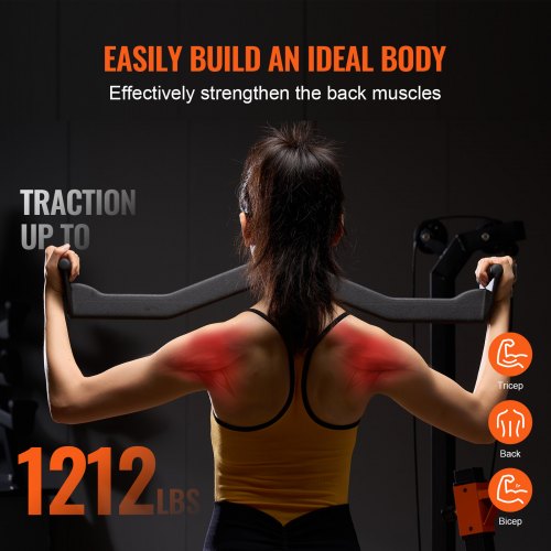 LAT Pulldown Attachment Cable Machine Rowing Vbar Attachment Tricep Pull
