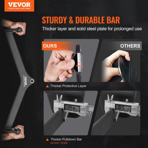 LAT Pulldown Attachment Cable Machine Rowing Vbar Attachment Tricep Pull