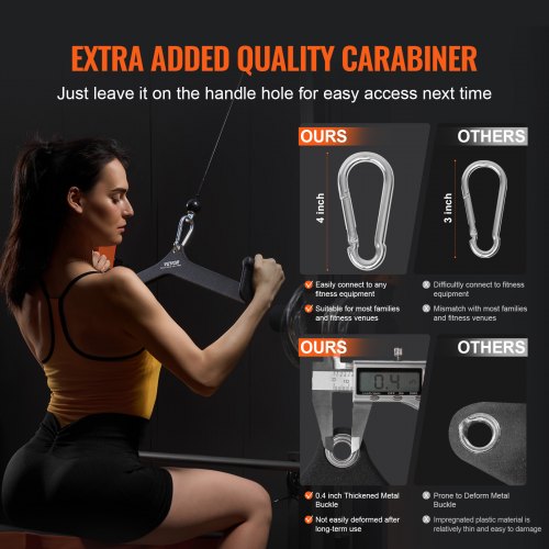 LAT Pulldown Attachment Cable Machine Rowing Vbar Attachment Tricep Pull