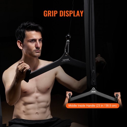 LAT Pulldown Attachment Cable Machine Rowing Vbar Attachment Tricep Pull