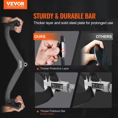 LAT Pulldown Attachment Cable Machine Rowing Vbar Attachment Tricep Pull