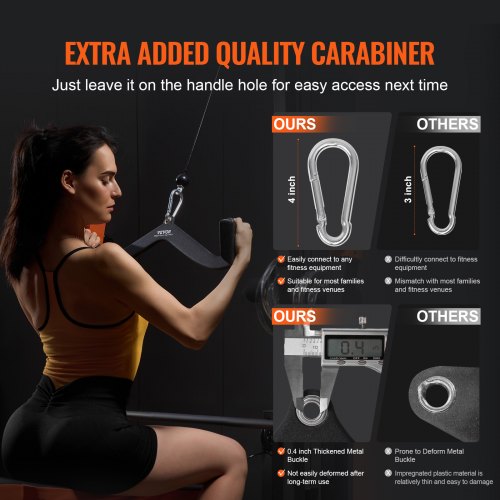 LAT Pulldown Attachment Cable Machine Rowing Vbar Attachment Tricep Pull