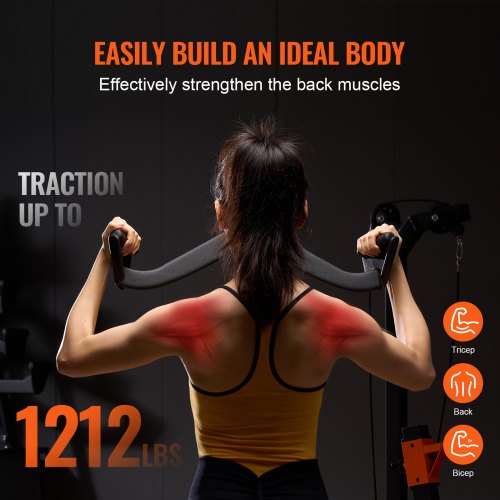 LAT Pulldown Attachment Cable Machine Rowing Vbar Attachment Tricep Pull