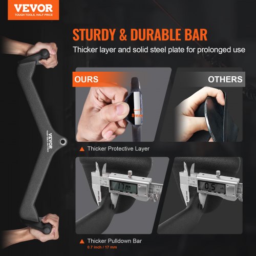 LAT Pulldown Attachments Cable Machine Rowing Tbar Vbar 7 Set Tricep