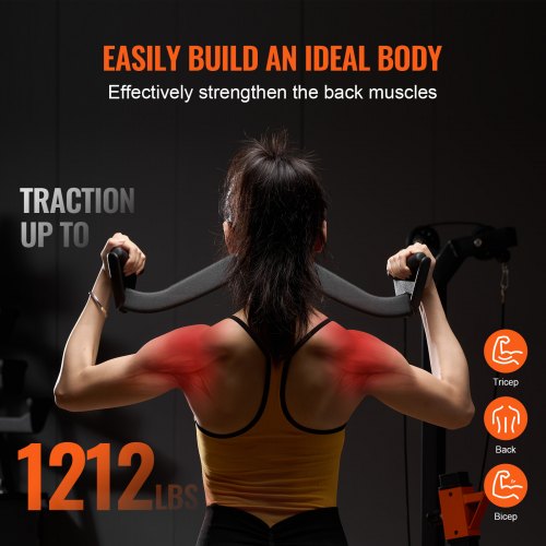 LAT Pulldown Attachments Cable Machine Rowing Tbar Vbar 7 Set Tricep