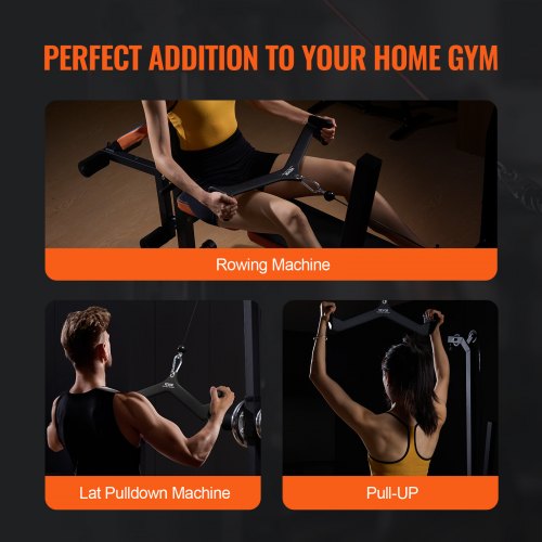 LAT Pulldown Attachments Cable Machine Rowing Tbar Vbar 7 Set Tricep