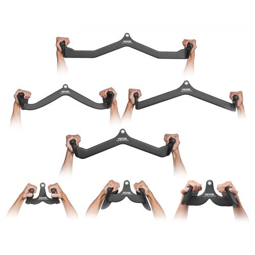 LAT Pulldown Attachments Cable Machine Rowing Tbar Vbar 7 Set Tricep