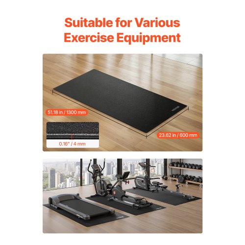Treadmill Mat for Carpet Floor 2362 x 5118 x 016 Exercise Equipment