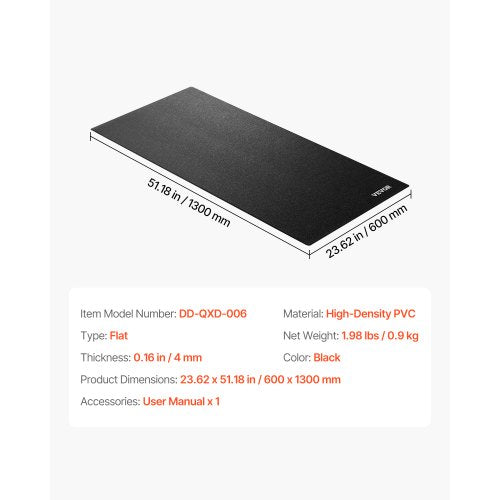 Treadmill Mat for Carpet Floor 2362 x 5118 x 016 Exercise Equipment