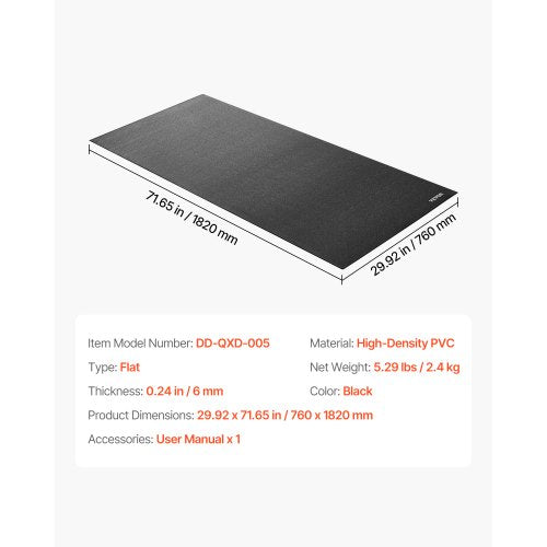 Treadmill Mat for Carpet Floor 14 Thick 30 x 72 Exercise Equipment Mat