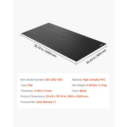 Treadmill Mat for Carpet Floor 355 x 787 x 016 Exercise Equipment Mat
