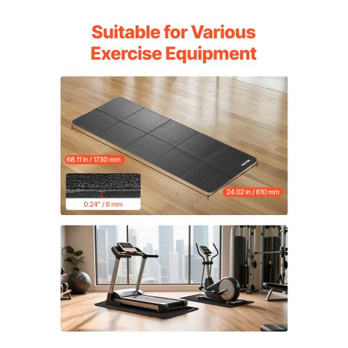 Foldable Walking Pad Treadmill Mat 14 Thick 24 x 68 Exercise Equipment