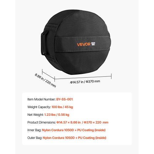 Workout Sandbag Heavy Duty Workout Power Bags with Handles 100 lbs45 kg
