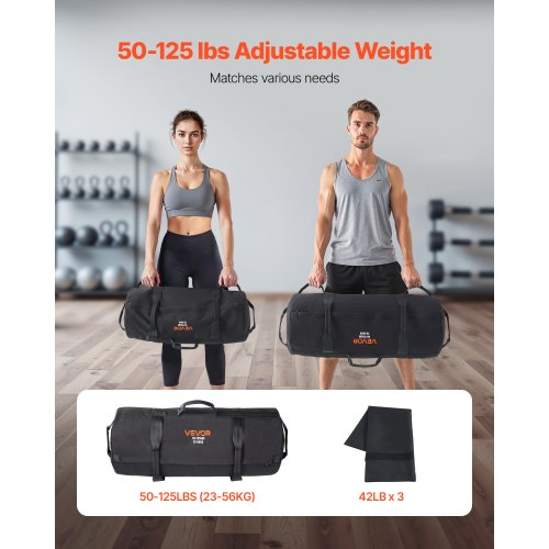 Workout Sandbag Heavy Duty Workout Power Bags with Handles 50125 lbs