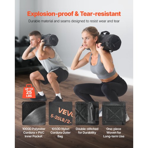 Workout Sandbag Heavy Duty Workout Power Bags with Handles 525 lbs