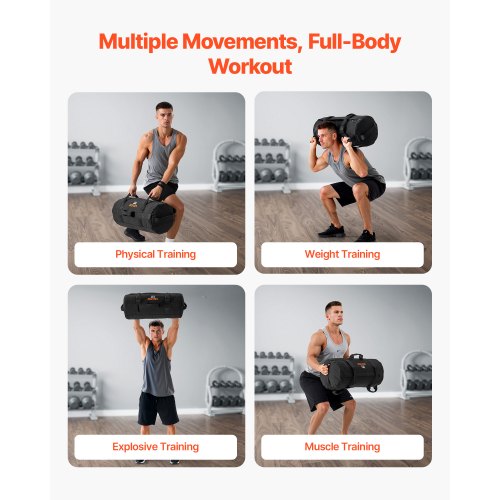 Workout Sandbag Heavy Duty Workout Power Bags with Handles 2575 lbs