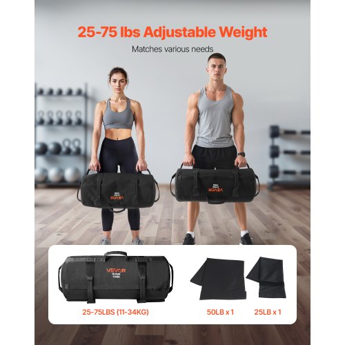 Workout Sandbag Heavy Duty Workout Power Bags with Handles 2575 lbs