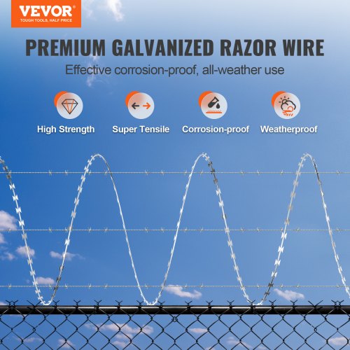 Razor Wires 147 ft Razor Barbed Wire 3 Rolls Razor Wire Fencing Razor