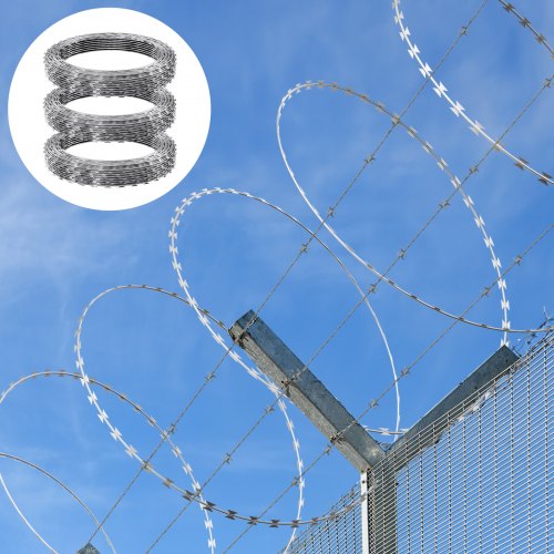 Razor Wires 147 ft Razor Barbed Wire 3 Rolls Razor Wire Fencing Razor