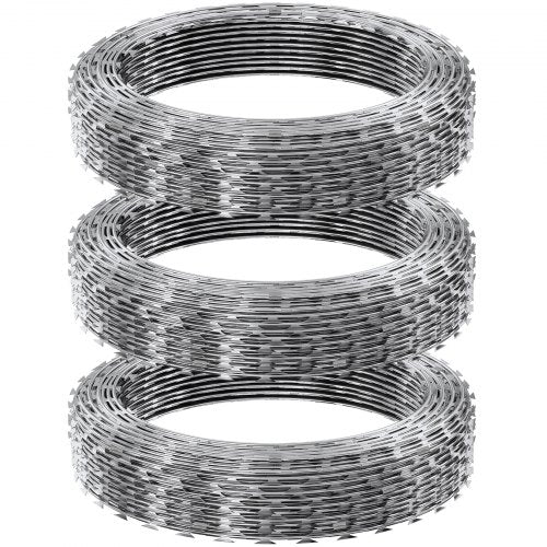 Razor Wires 147 ft Razor Barbed Wire 3 Rolls Razor Wire Fencing Razor