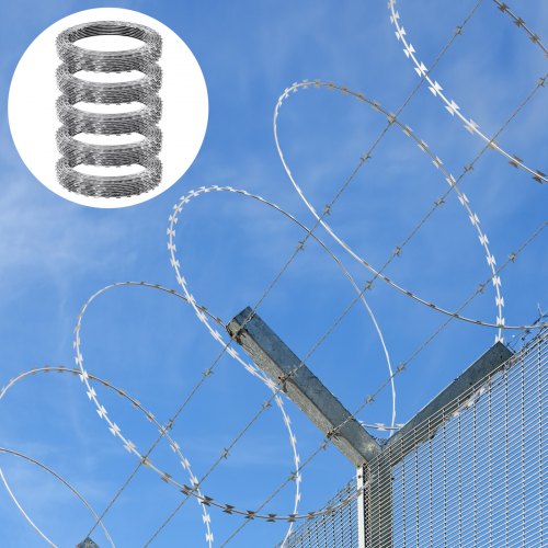 Razor Wires 246 ft Razor Barbed Wire 5 Rolls Razor Wire Fencing Razor
