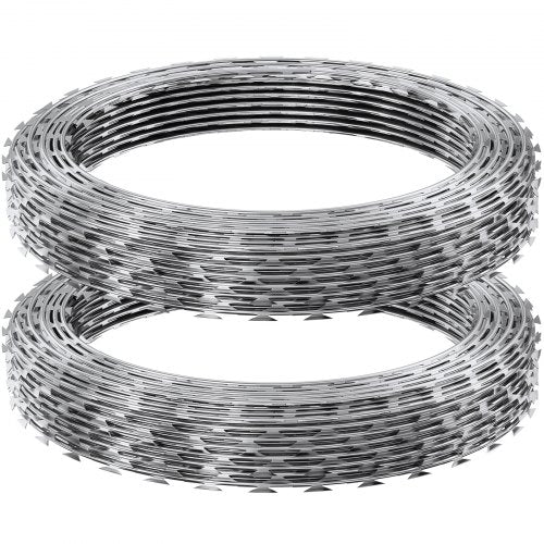 Razor Wires 98 ft Razor Barbed Wire 2 Rolls Razor Wire Fencing Razor