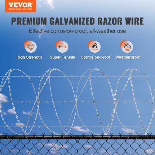 Razor Wires 98 ft Razor Barbed Wire 2 Rolls Razor Wire Fencing Razor