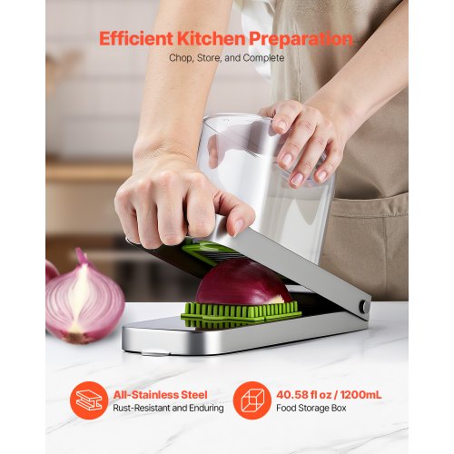Vegetable Chopper Food Veggie Cutter with 3 Stainless Steel Blades Onion