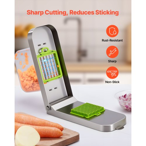 Vegetable Chopper Food Veggie Cutter with 3 Stainless Steel Blades Onion