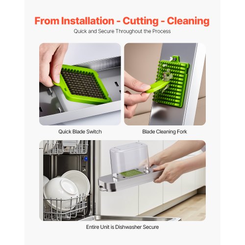 Vegetable Chopper Food Veggie Cutter with 3 Stainless Steel Blades Onion